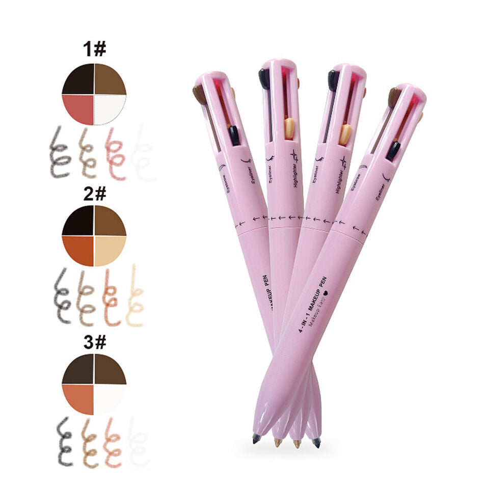 4-in-1 Makeup Pen -Beauty Tool for Eyes, Lips, Brows, and Highlighting